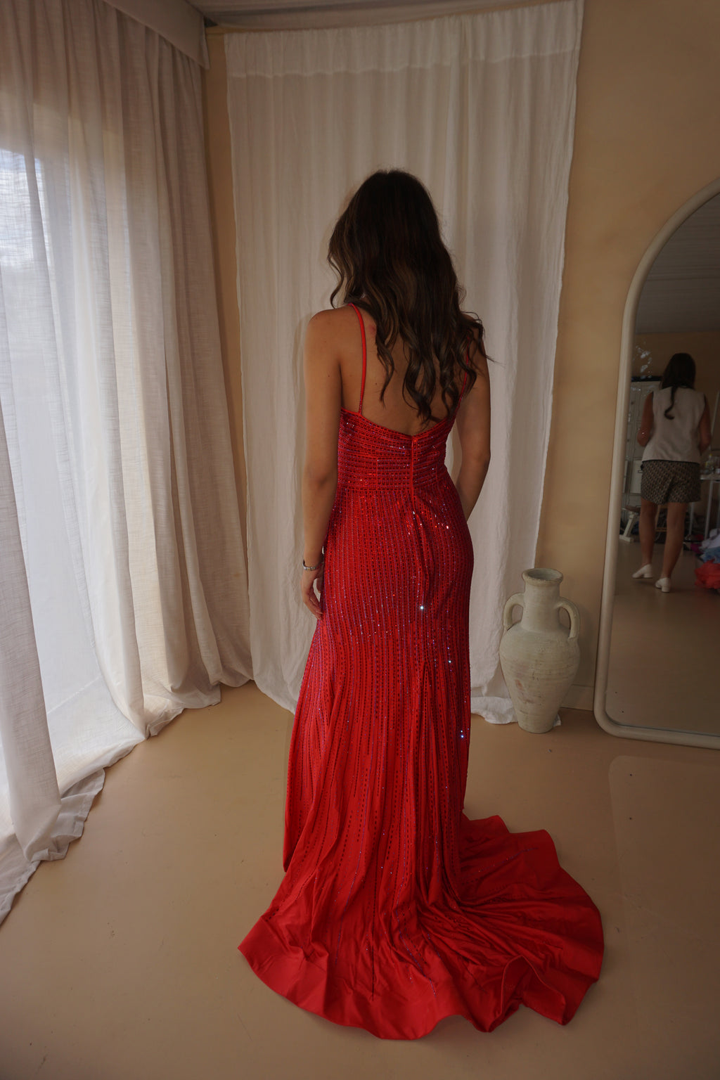 Sherri Hill Red Fitted Gown US6/UK10