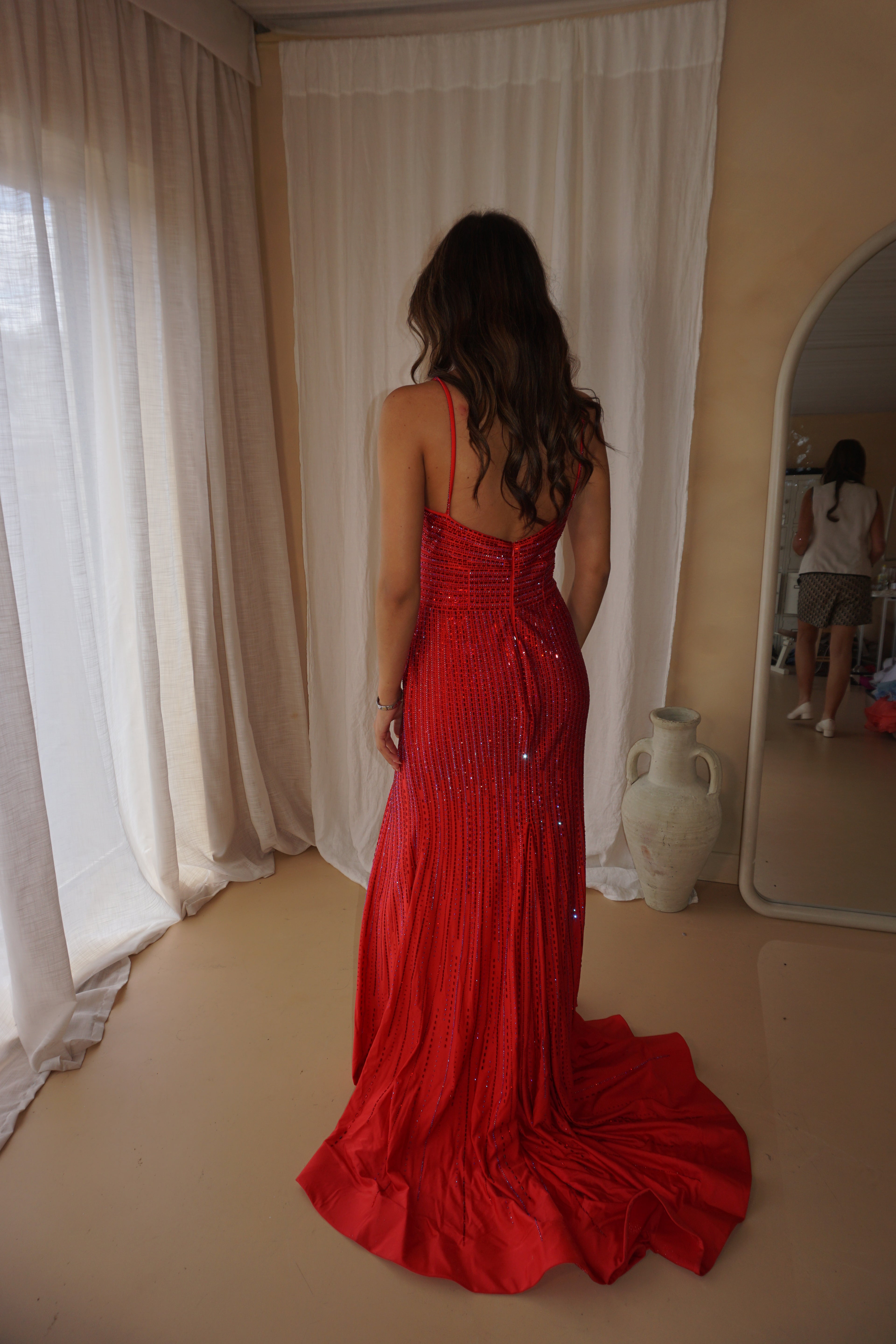 Sherri Hill Red Fitted Gown US6/UK10