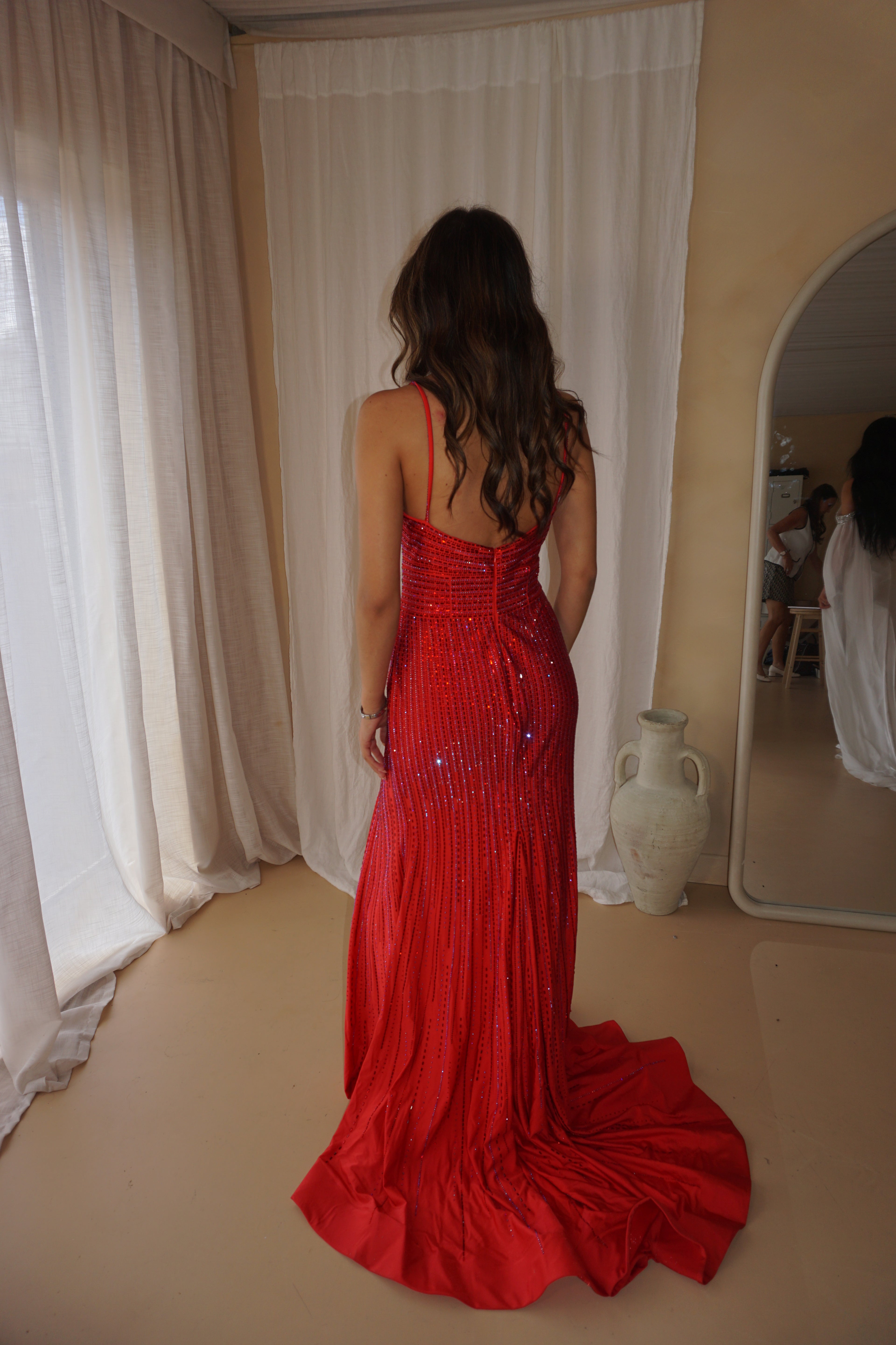 Sherri Hill Red Fitted Gown US6/UK10