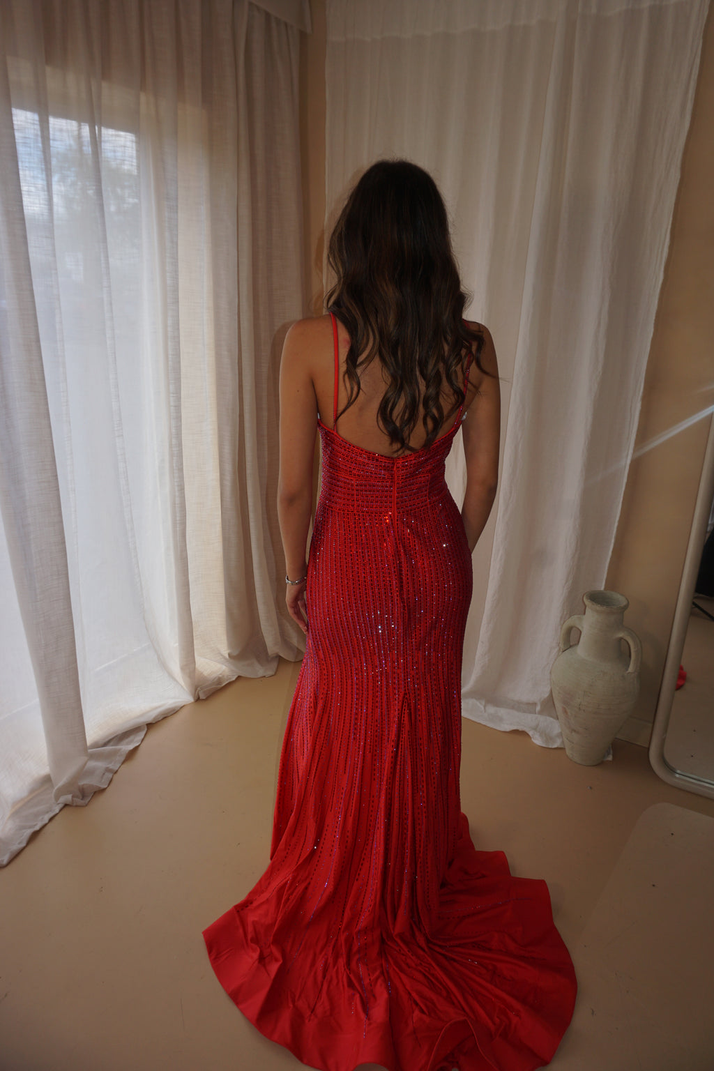 Sherri Hill Red Fitted Gown US6/UK10