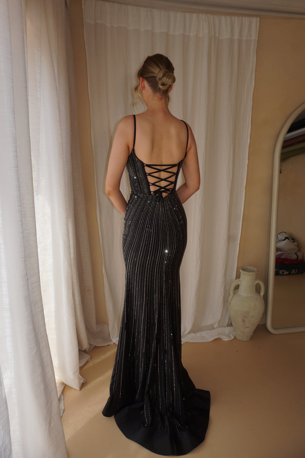 Sherri Hill Black Corset Gown US00 - UK2/4