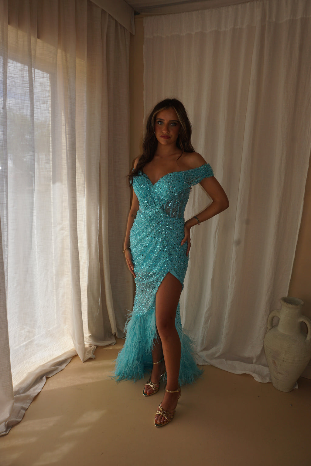 Portia & Scarlett Aqua Gown US4/UK8