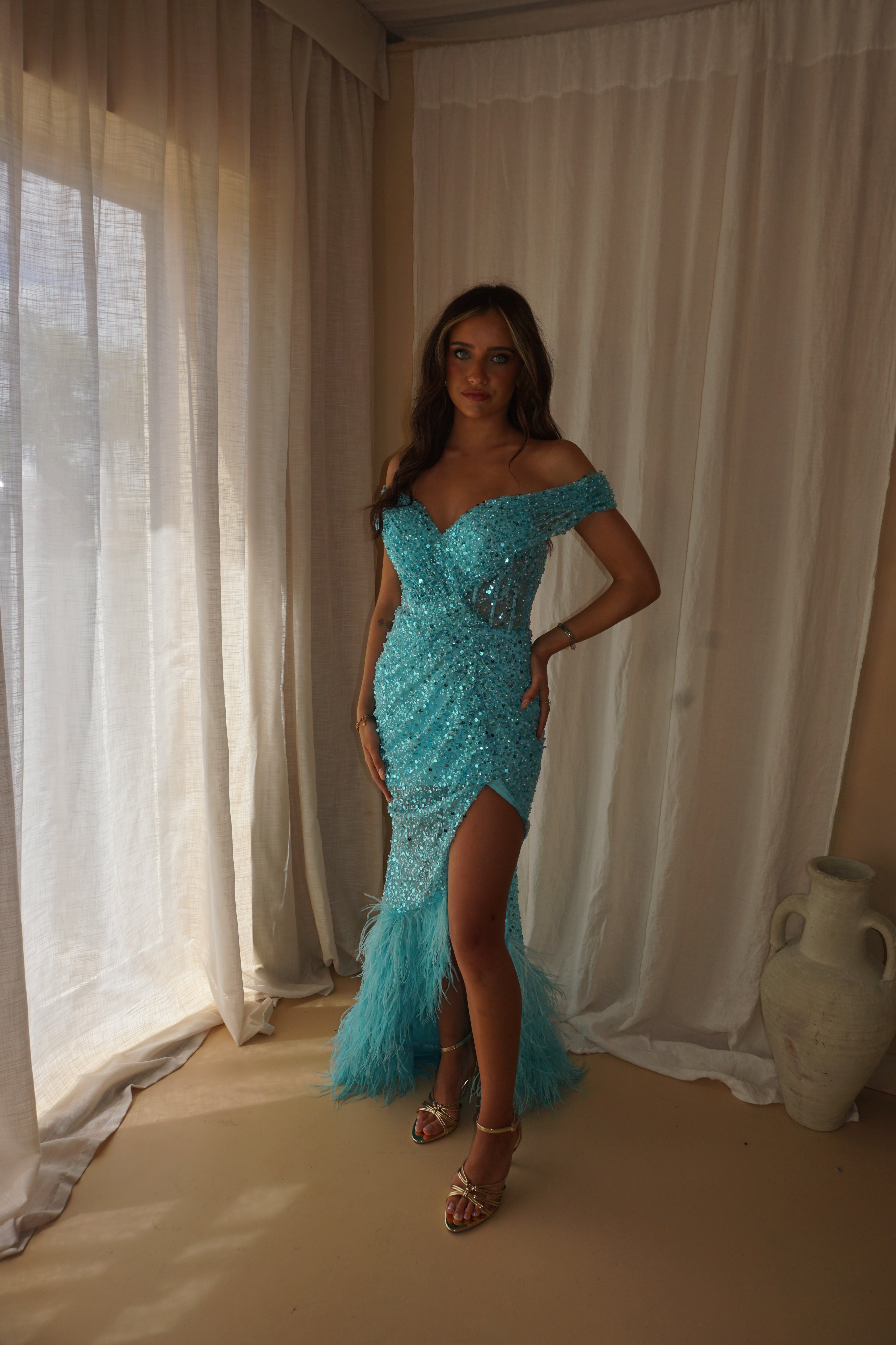 Portia & Scarlett Aqua Gown US4/UK8