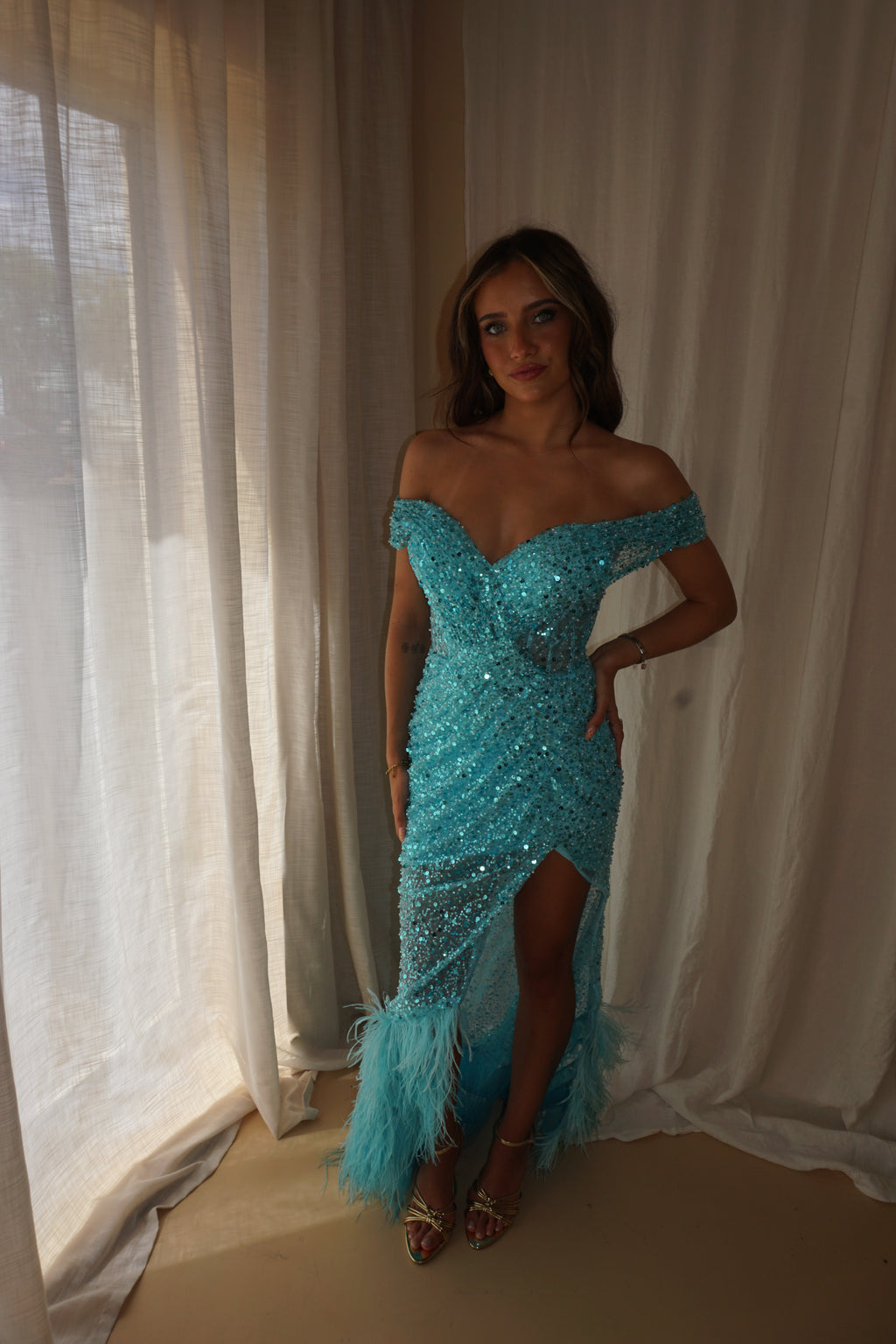 Portia & Scarlett Aqua Gown US4/UK8
