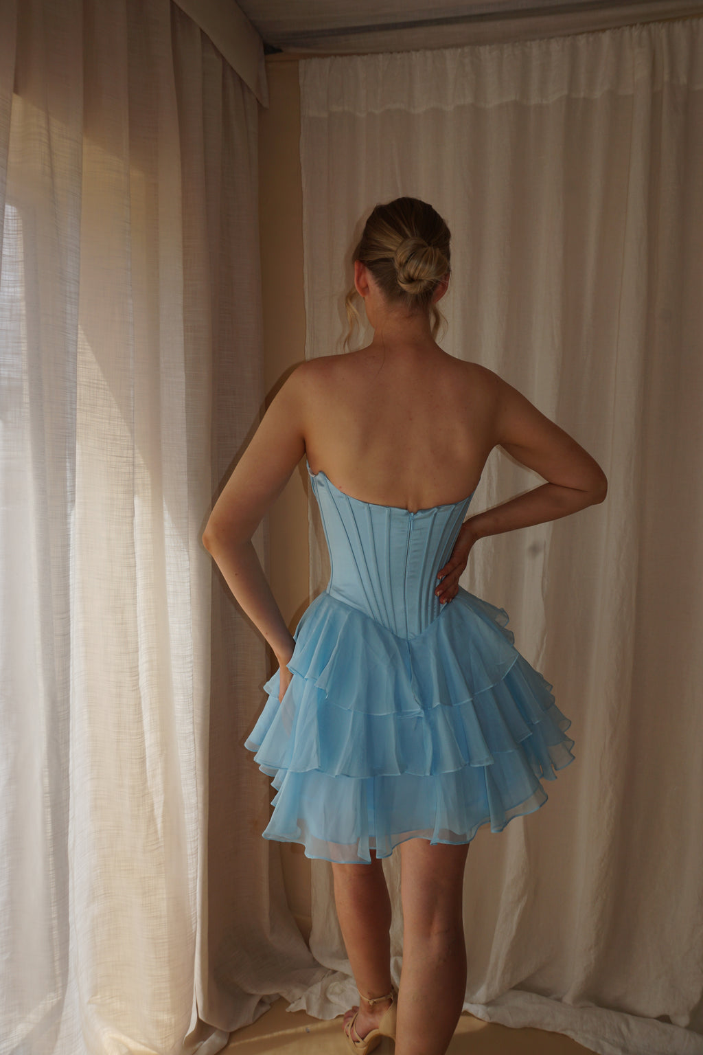 Sherri Hill Blue Cocktail Dress US00/UK2/4