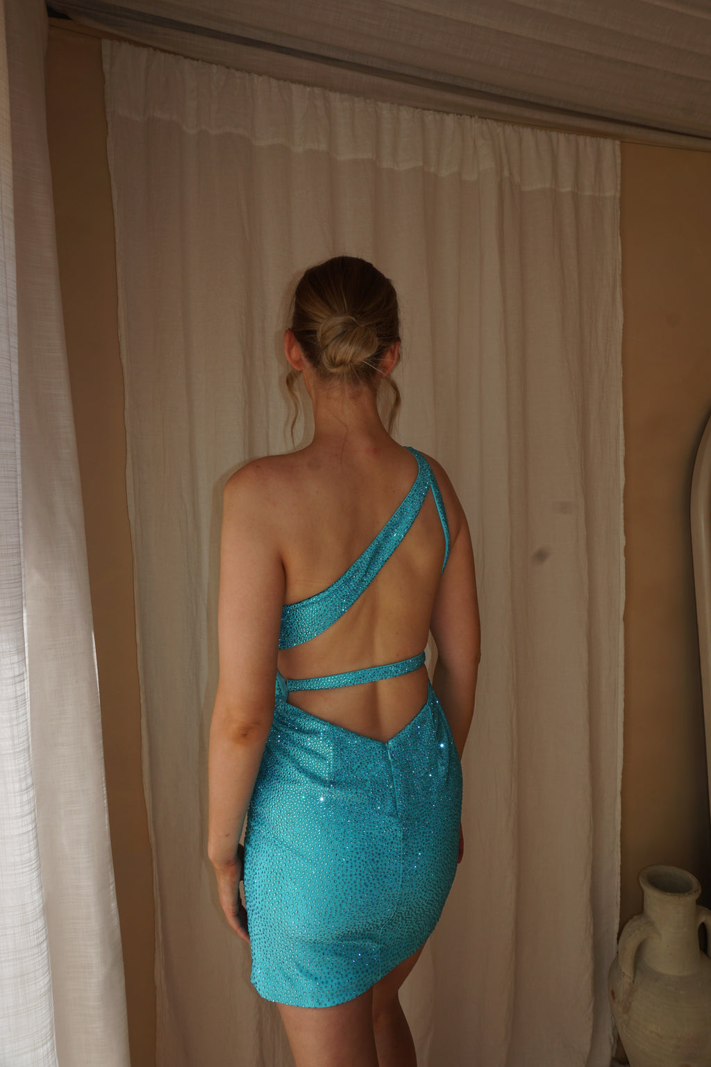 Vienna Aqua Cocktail Dress US0/UK4