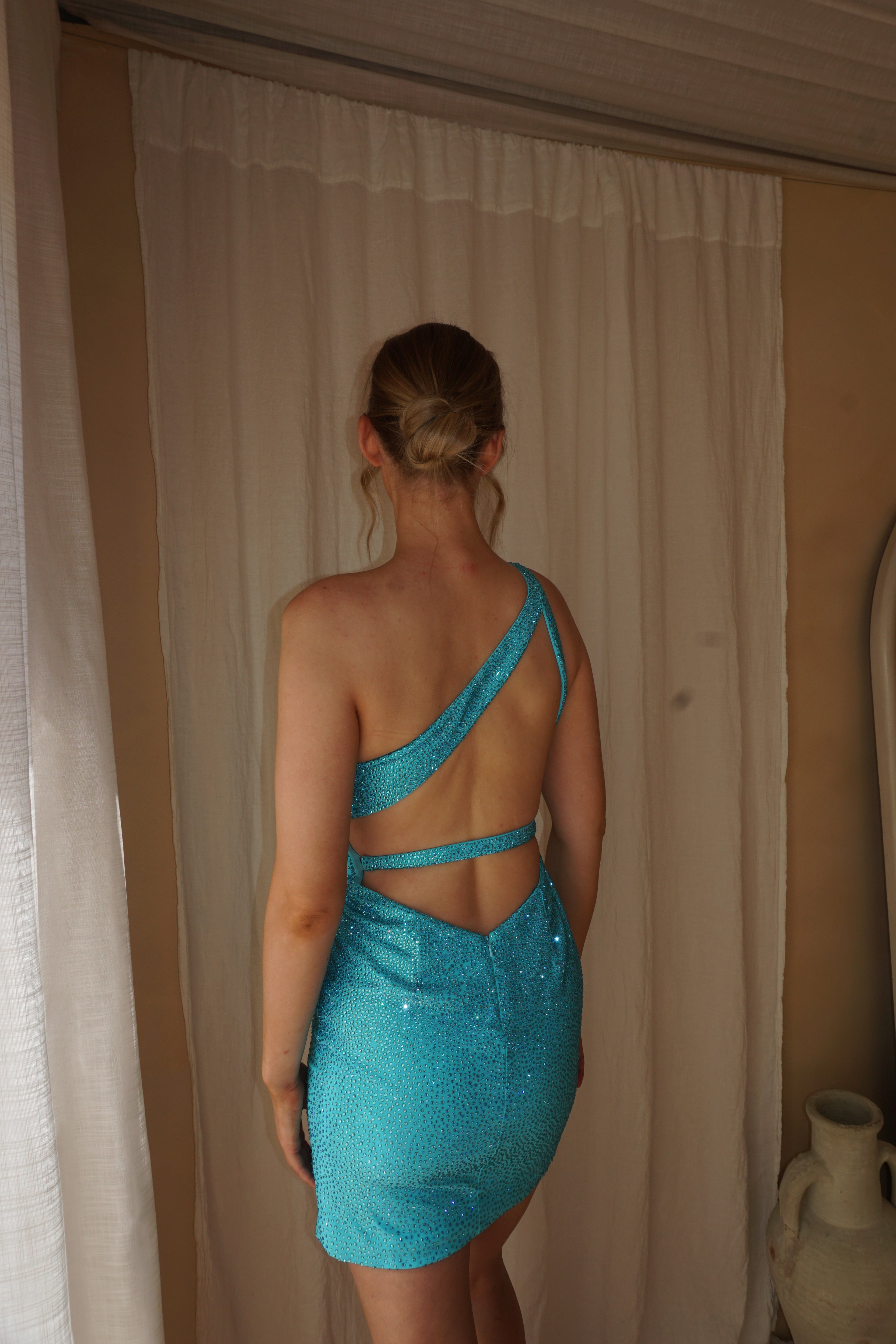 Vienna Aqua Cocktail Dress US0/UK4