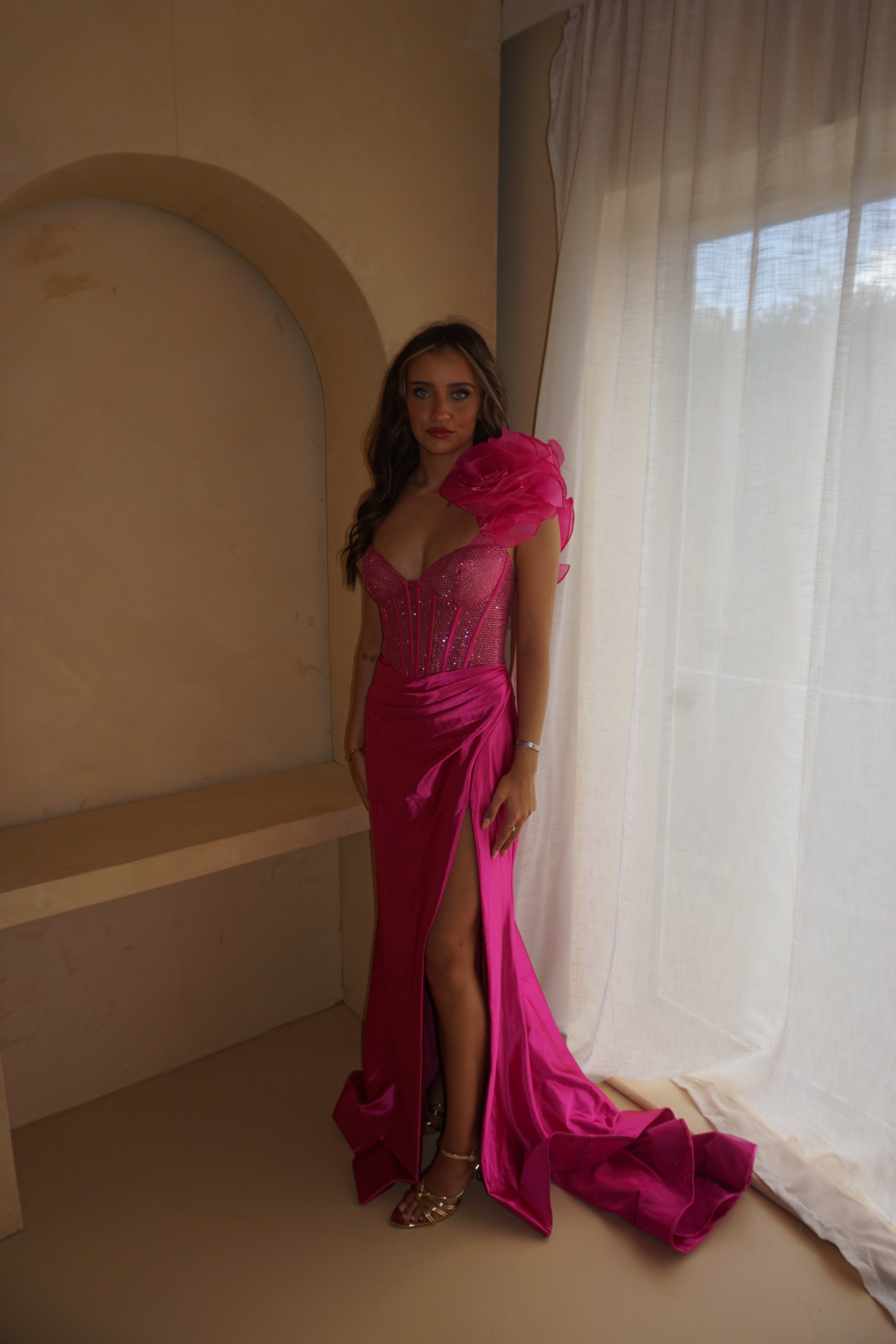 Fuchsia Sherri Hill Gown US8/UK12
