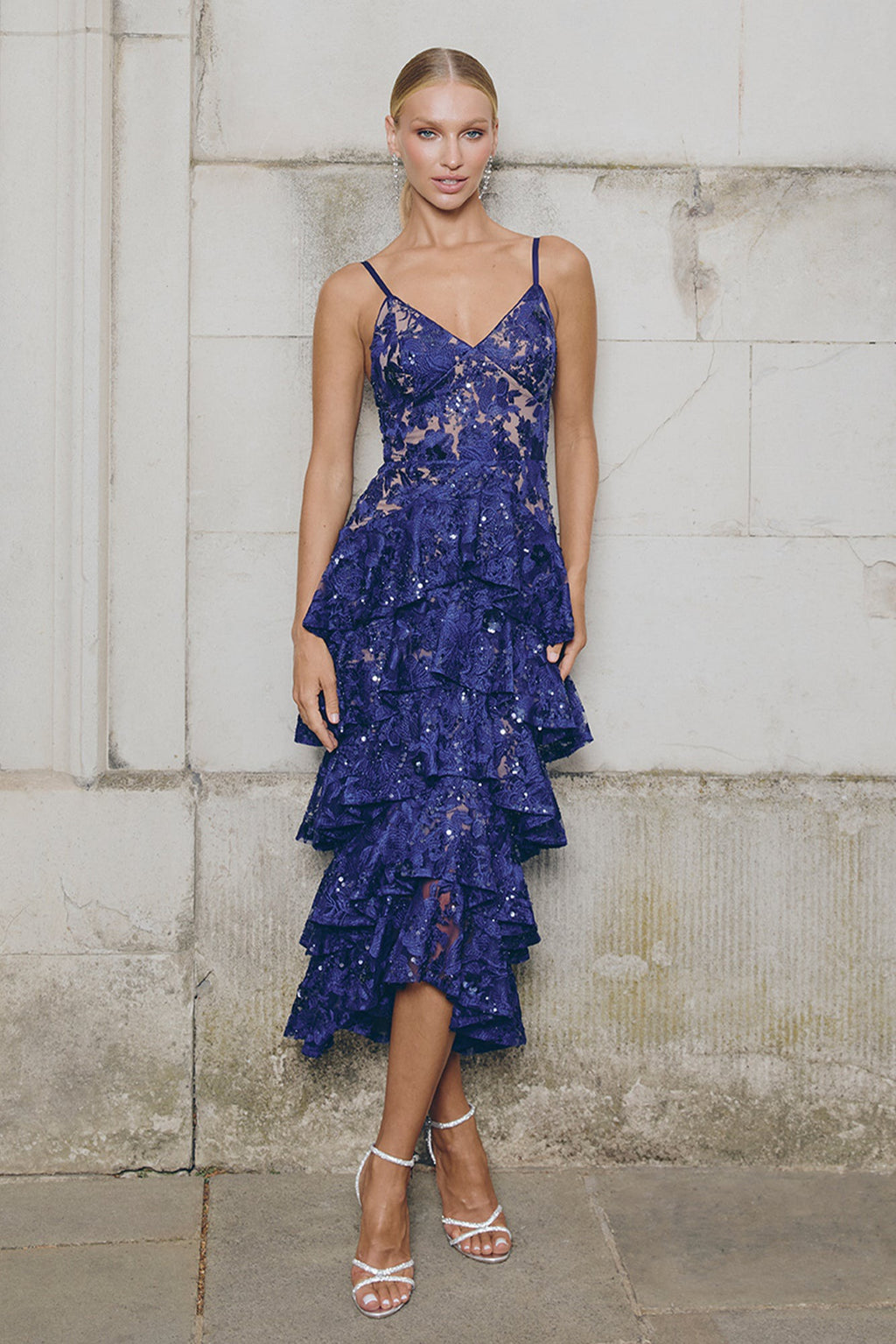 Nadine Merabi Saffron Navy Dress
