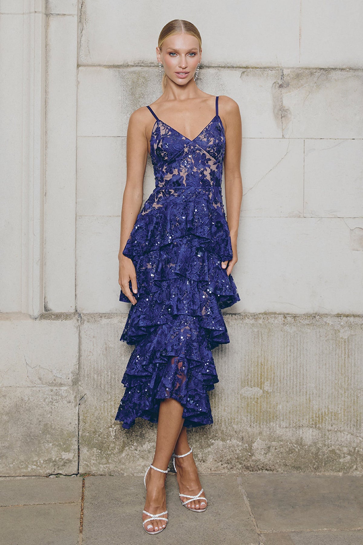 Nadine Merabi Saffron Navy Dress