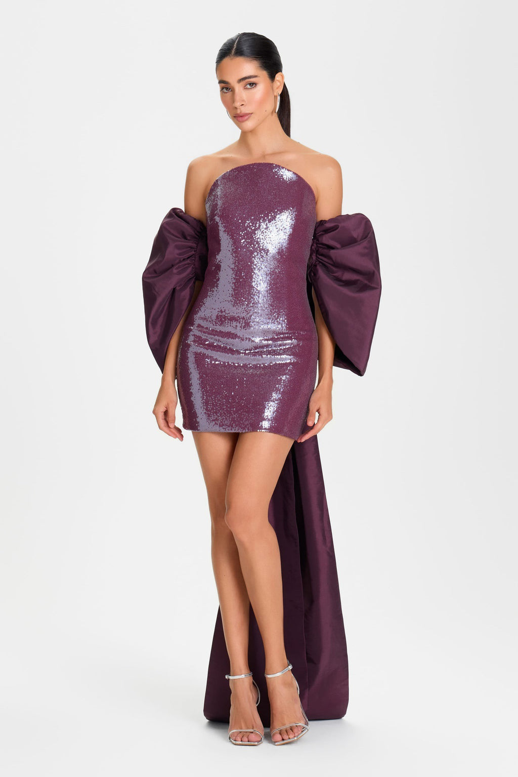 Nadine Merabi Lara Burgundy Dress