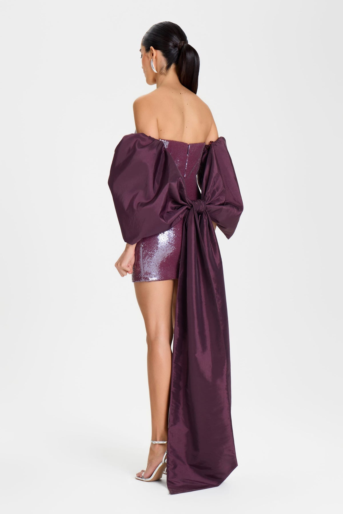 Nadine Merabi Lara Burgundy Dress