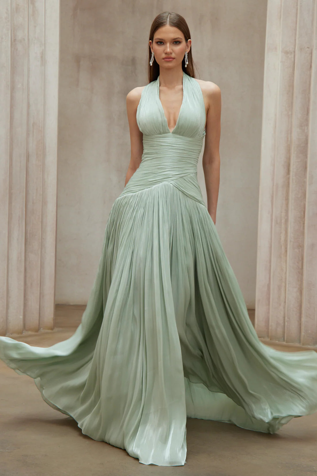 Uranie Mint Green Maxi Dress