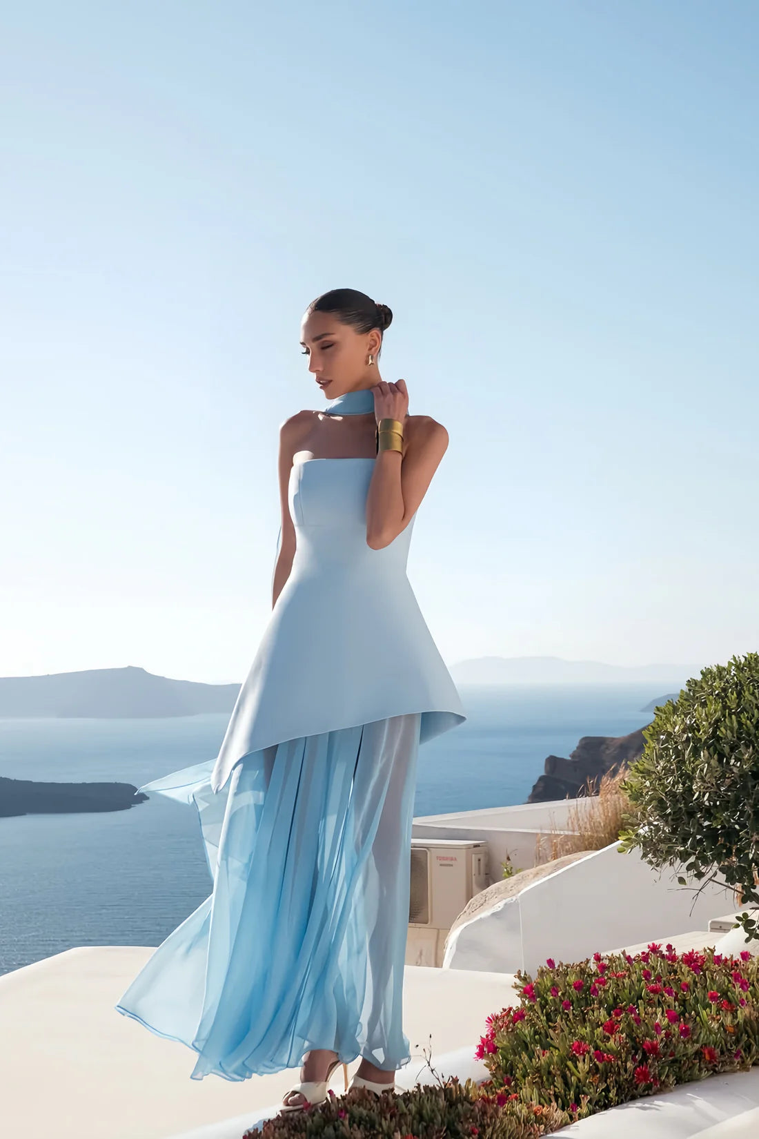 Solene Off-shoulder Ruched Maxi