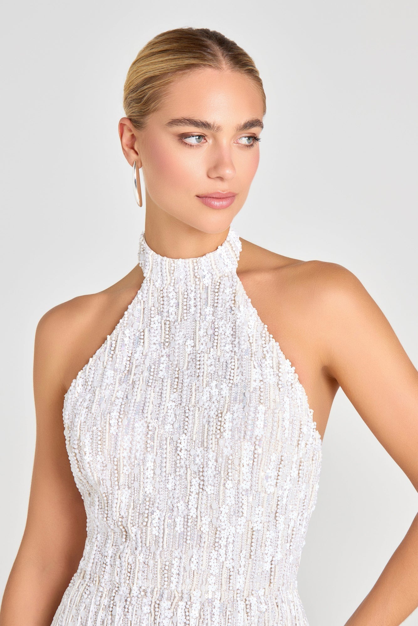 Nadine Merabi Elle White Dress
