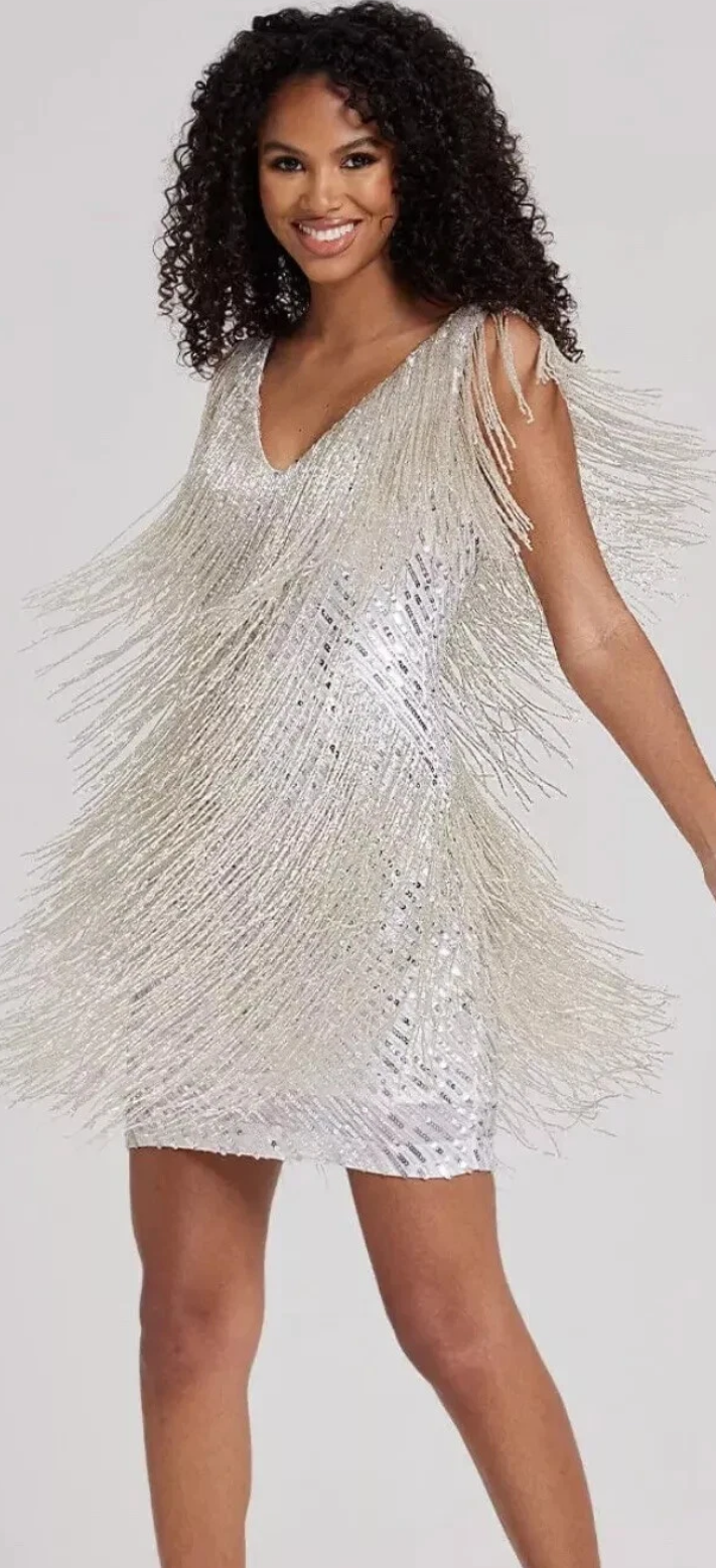 Nadine Merabi Sadie Silver Dress