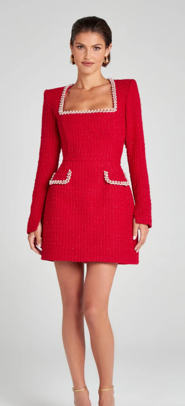 Nadine Merabi Natalie Red Dress