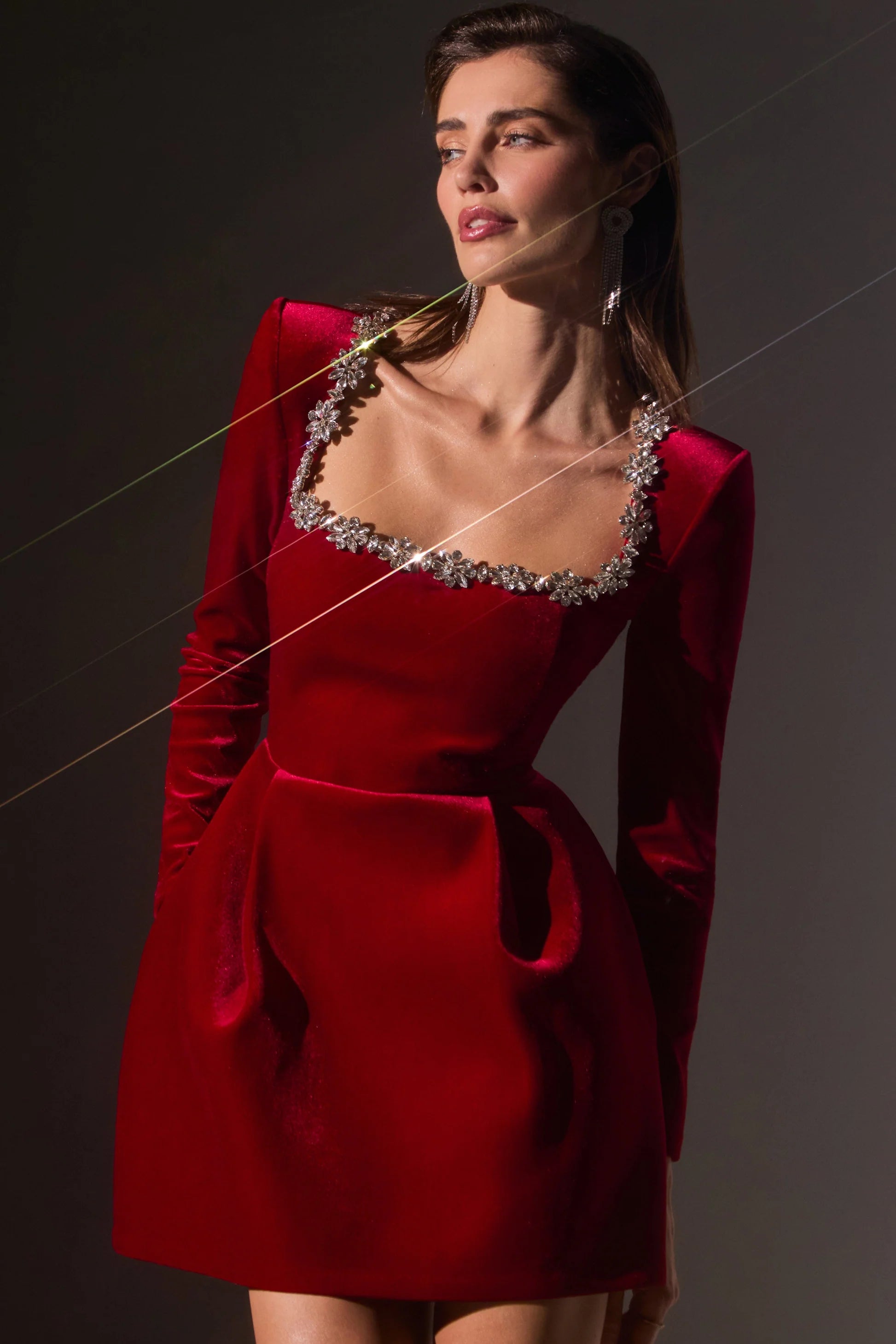 Nadine Merabi Red Kimberly Dress