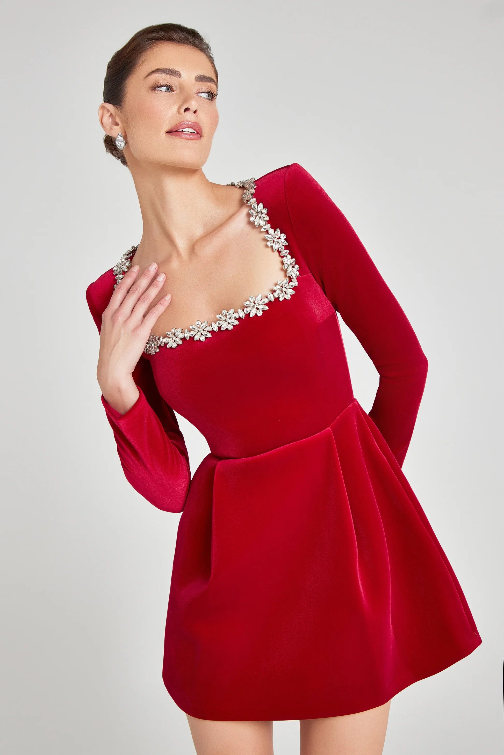 Nadine Merabi Red Kimberly Dress