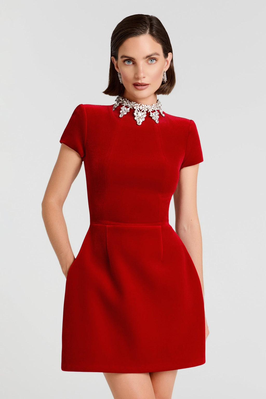 Nadine Merabi Regan Red Dress