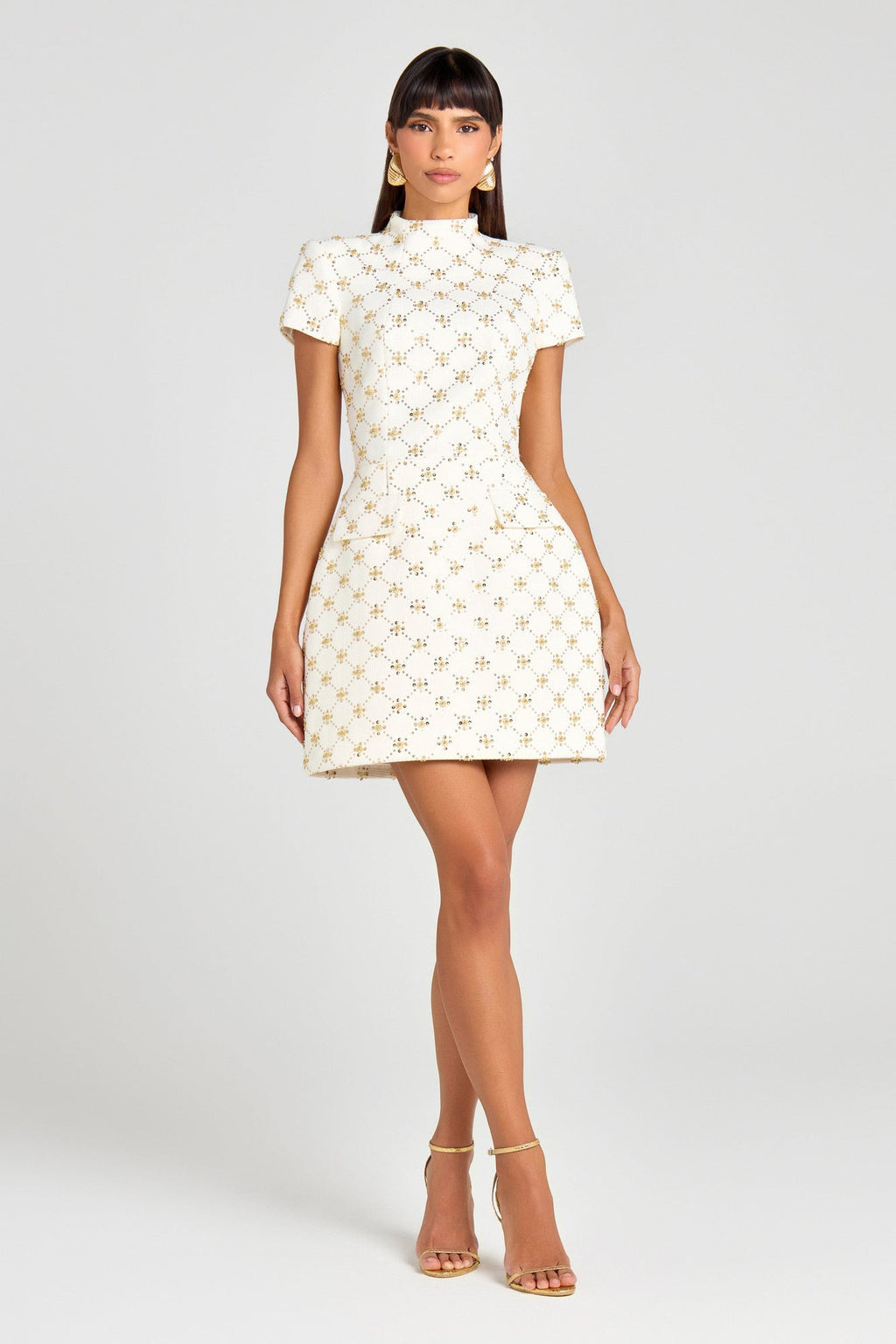 Nadine Merabi Morgan Ivory Dress