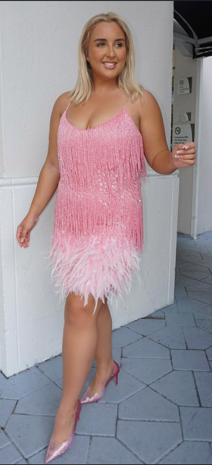 Nadine Merabi Lottie Pink Dress