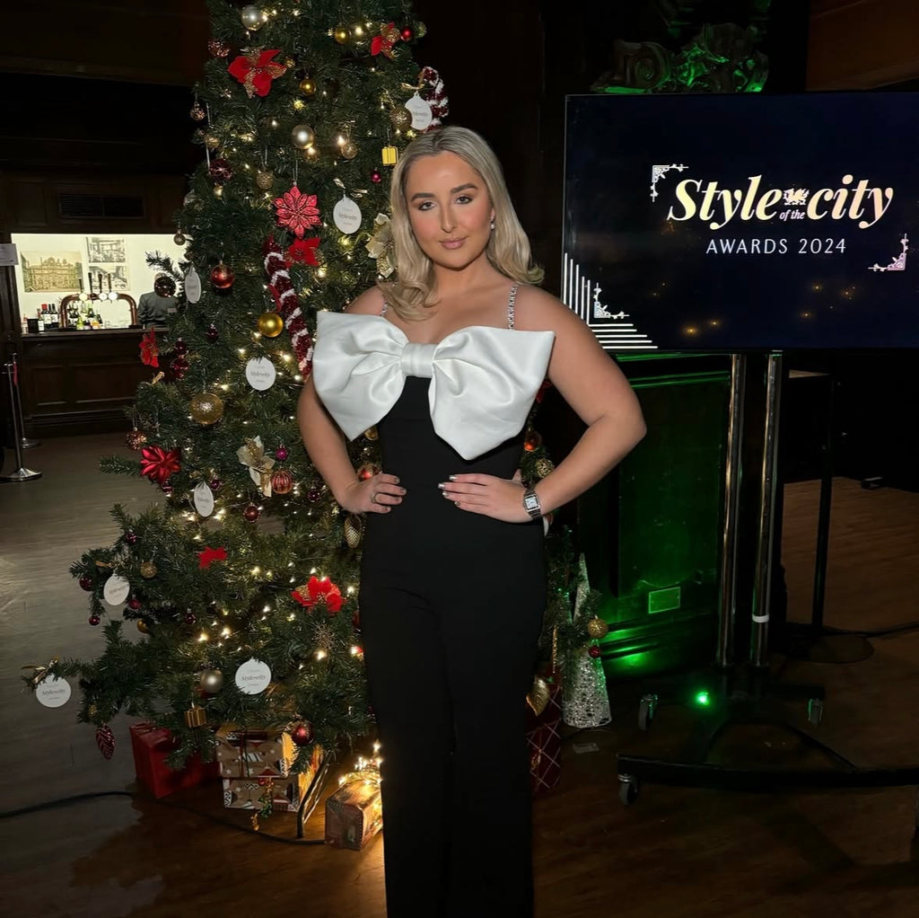 Nadine Merabi Jenny Bow Jumpsuit