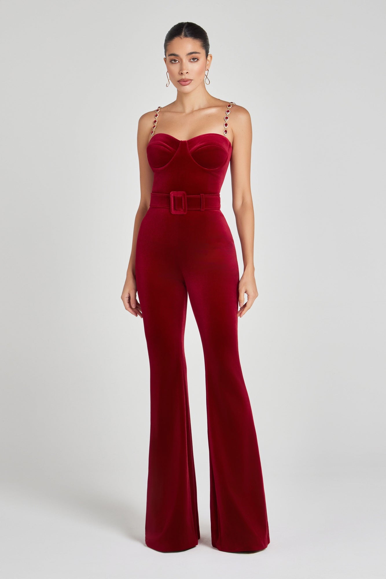 Nadine Merabi Harley Red Jumpsuit
