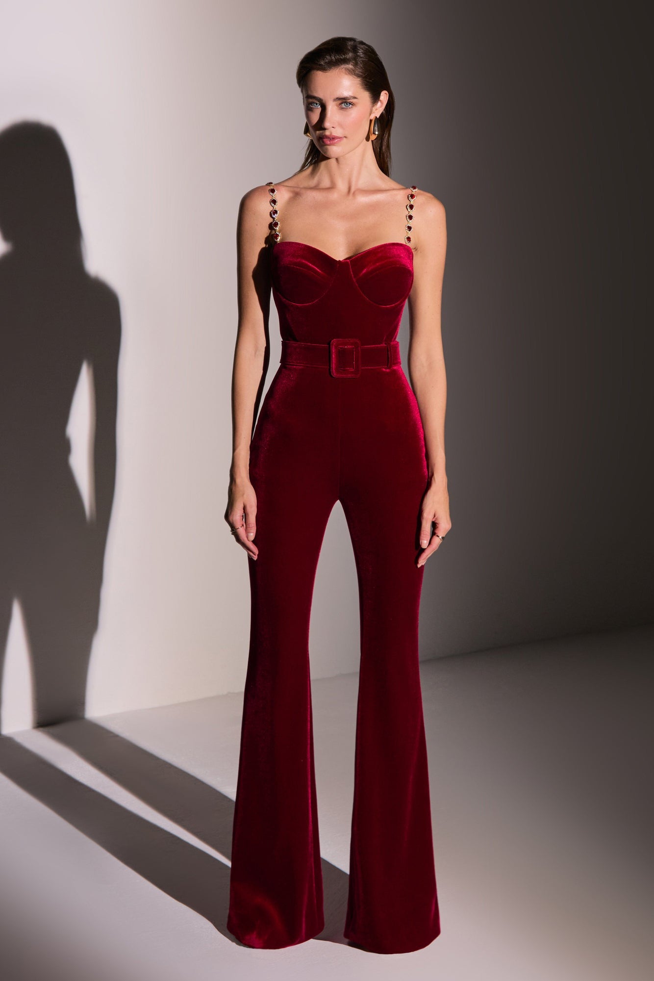 Nadine Merabi Harley Red Jumpsuit