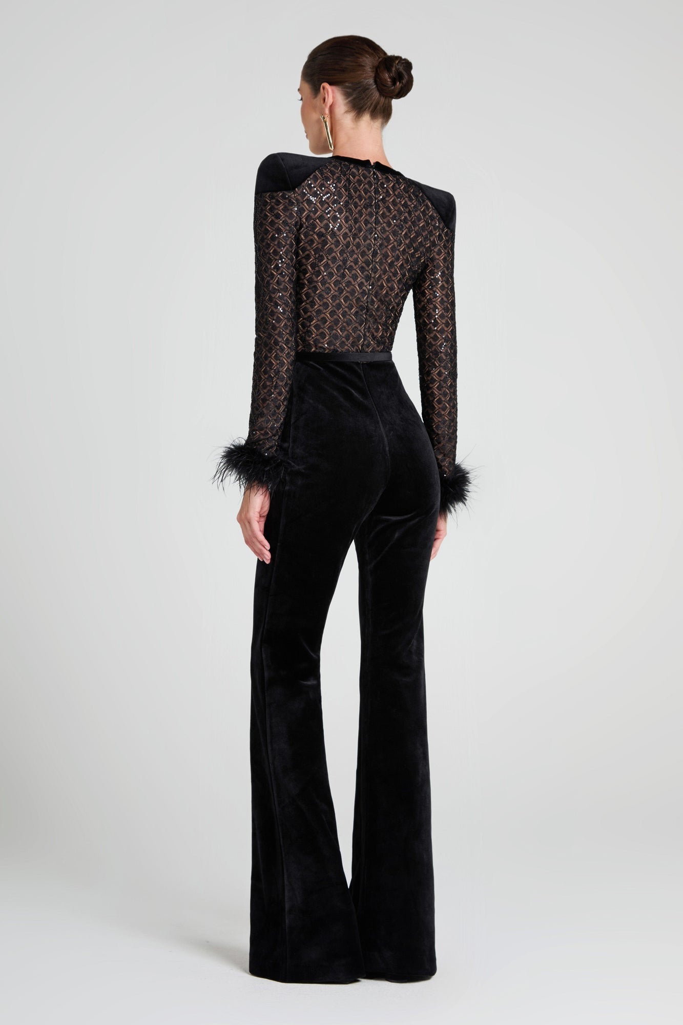 Nadine Merabi Monique Black Jumpsuit