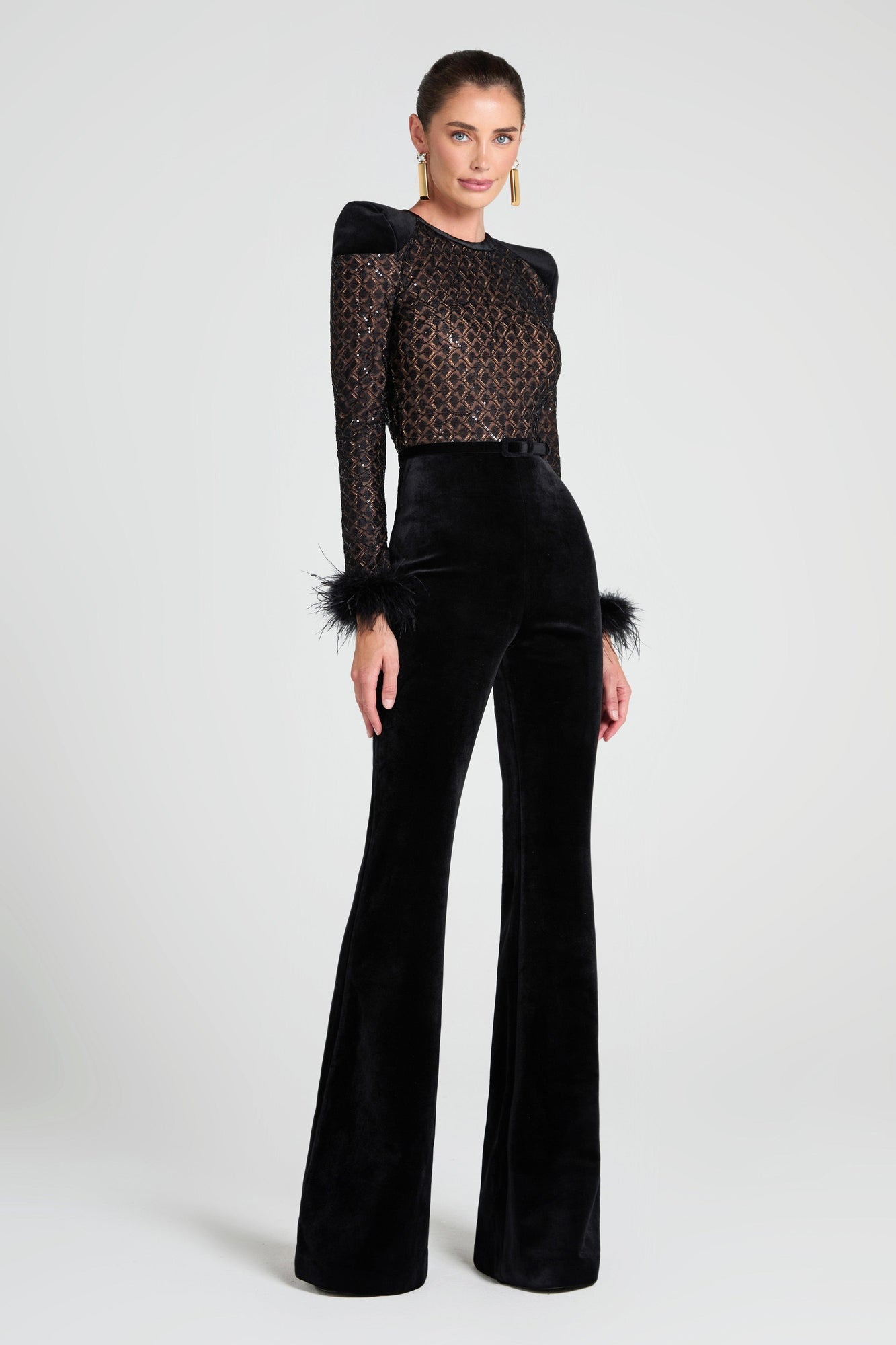 Nadine Merabi Monique Black Jumpsuit